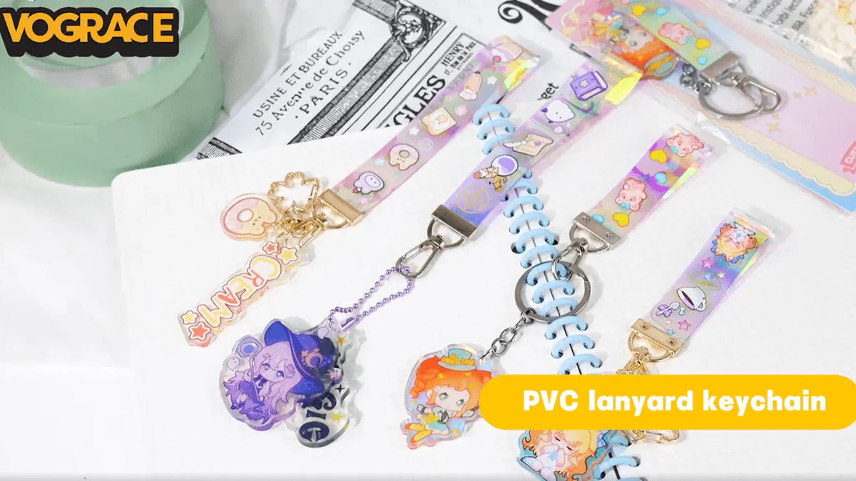 オリジナル クリアアクリル ホログラフィックPVCストラップキーホルダーで広がる収益チャンス