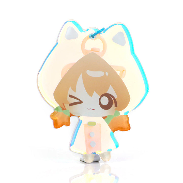 オリジナル角丸オーロラアクリルキーホルダー
