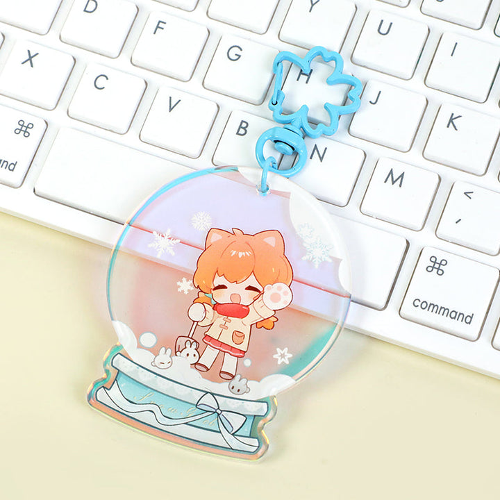 オリジナル角丸オーロラアクリルキーホルダー
