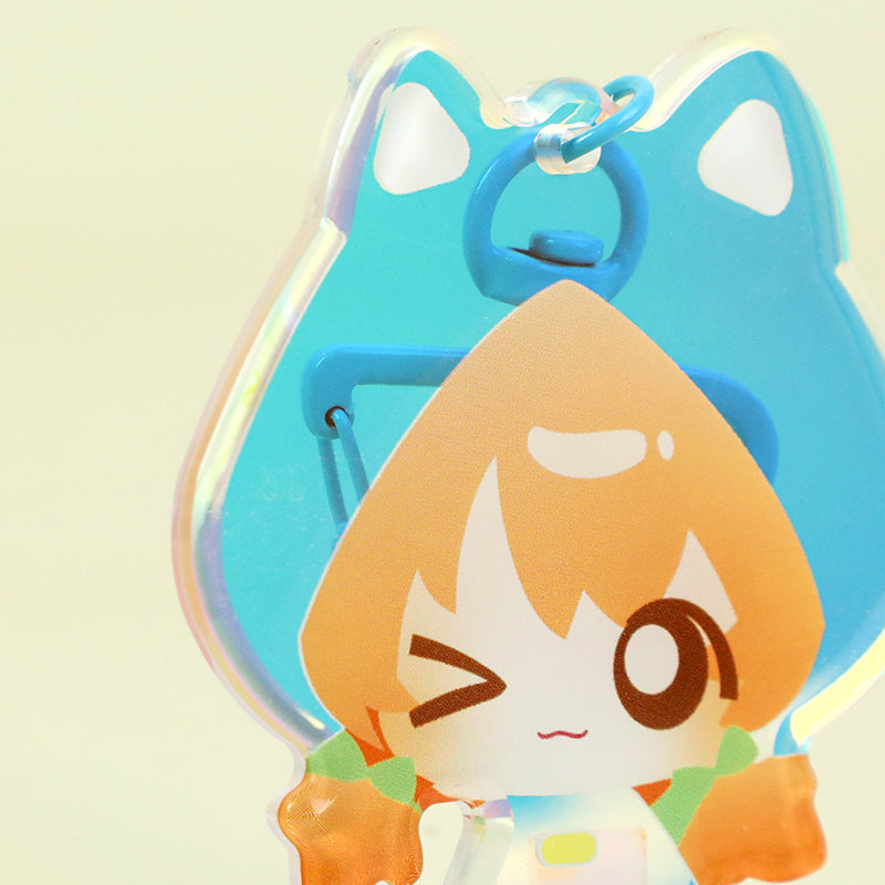 オリジナル角丸オーロラアクリルキーホルダー