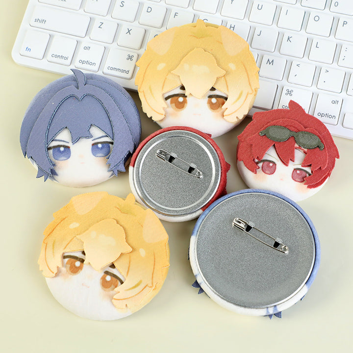 オリジナル3Dぬいぐるみぷにぷに缶バッジ