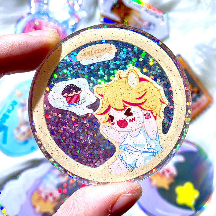 Custom Opaque Holographic Acrylic Keychains - VOGRACE