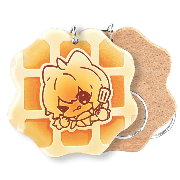 オリジナル3D調ブナ材キーホルダー