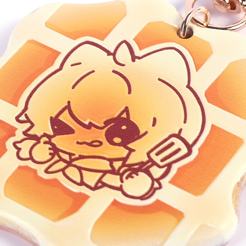 オリジナル3D調ブナ材キーホルダー