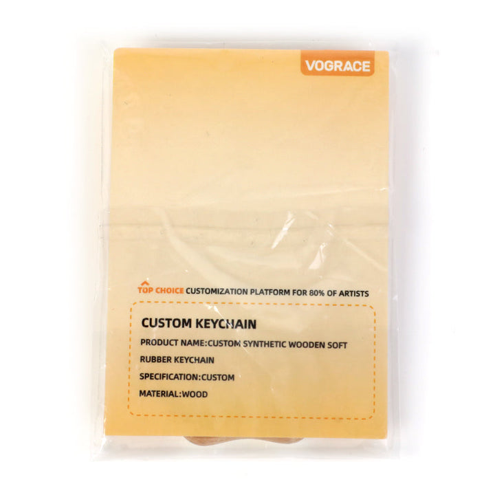 オリジナル3D調ブナ材キーホルダー
