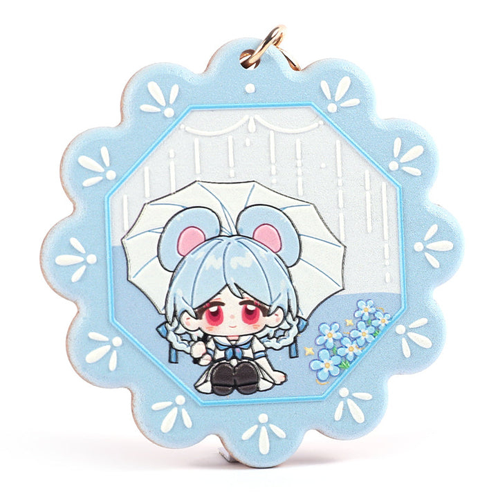 オリジナル3D調ブナ材キーホルダー