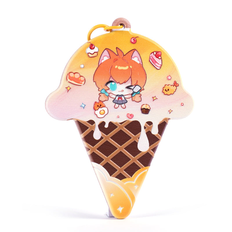 オリジナル3D調ブナ材キーホルダー