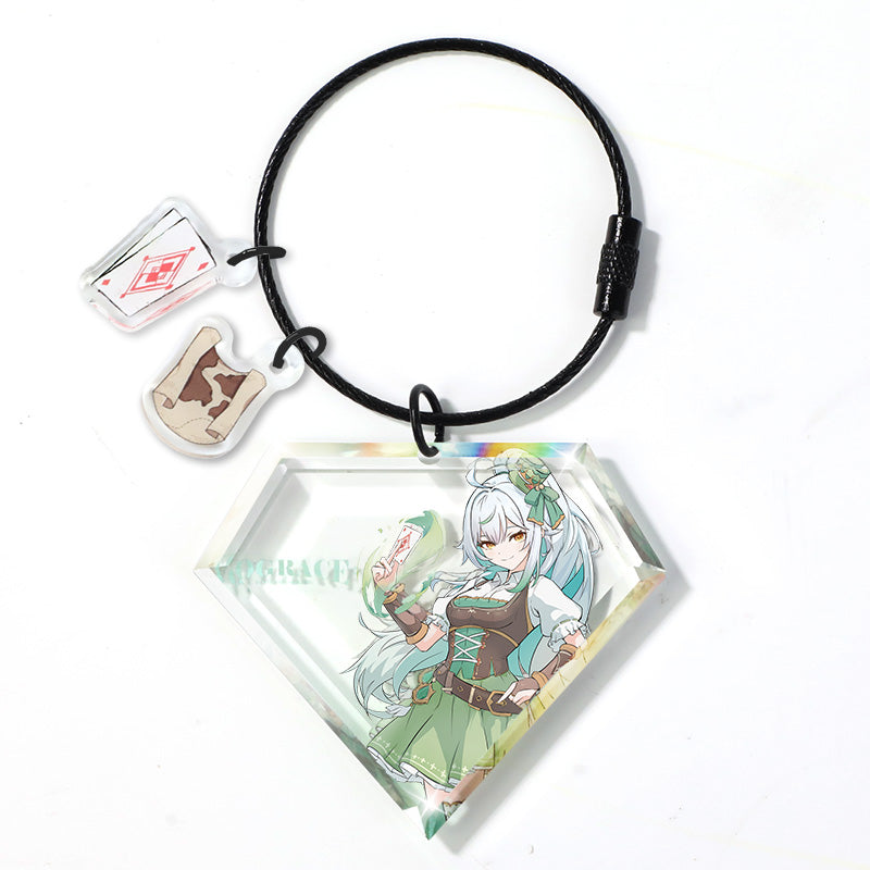 オリジナル宝石カット風アクリルキーホルダー