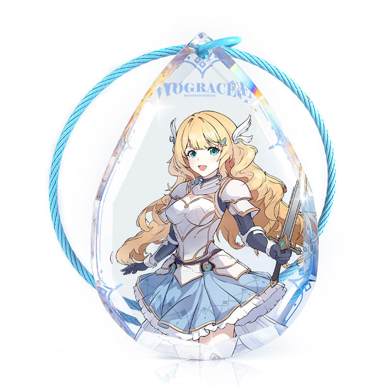 オリジナル宝石カット風アクリルキーホルダー