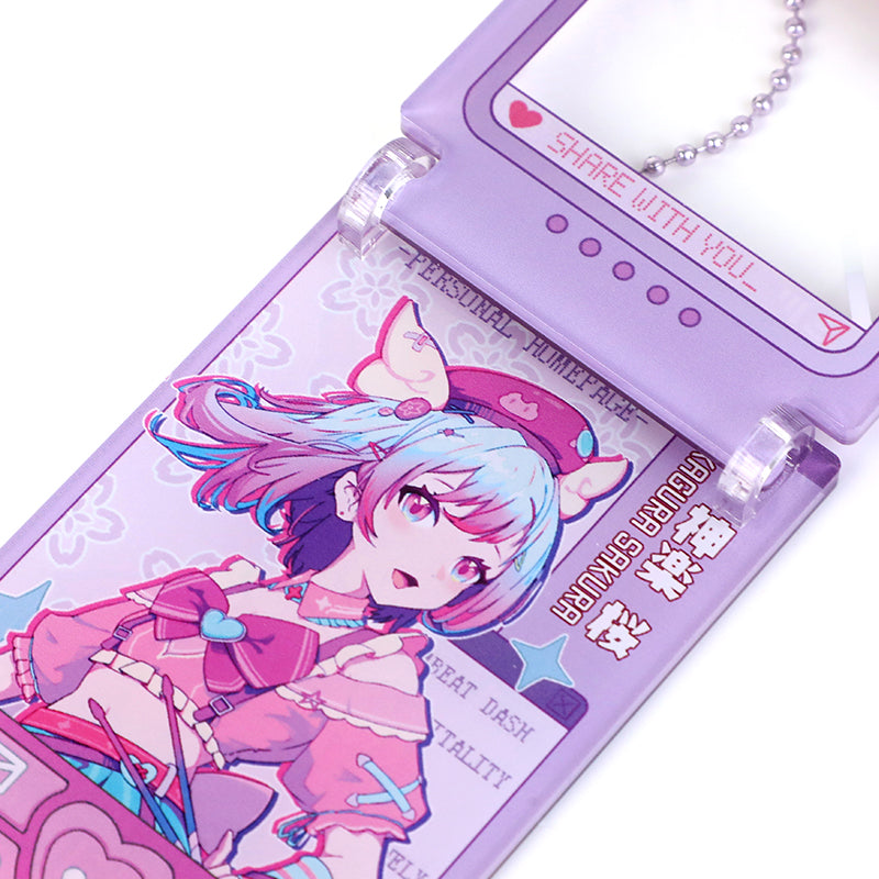 Custom Acrylic Flip Phone Hinged Keychains - VOGRACE