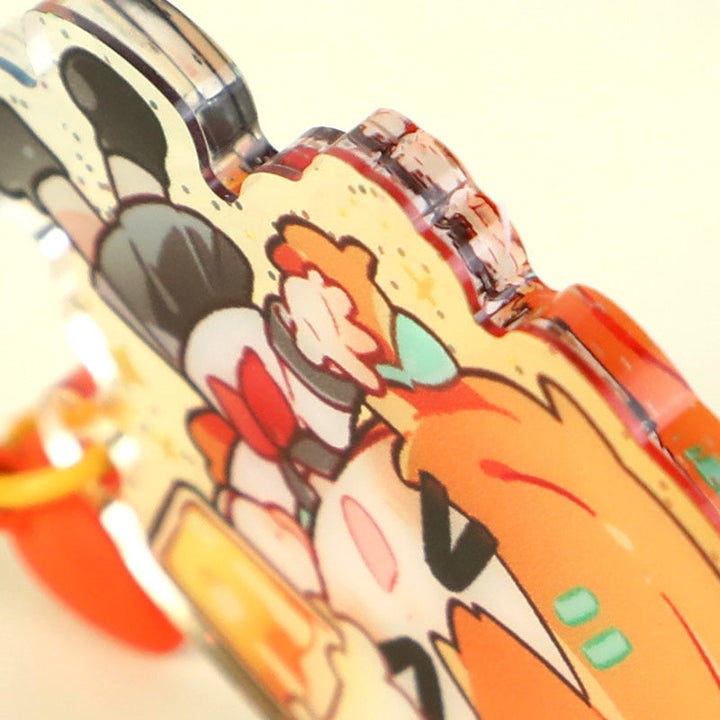 オリジナルハート型マグネットアクリルキーホルダー