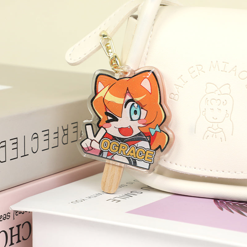 オリジナルアイスキャンディーアクリルキーホルダー