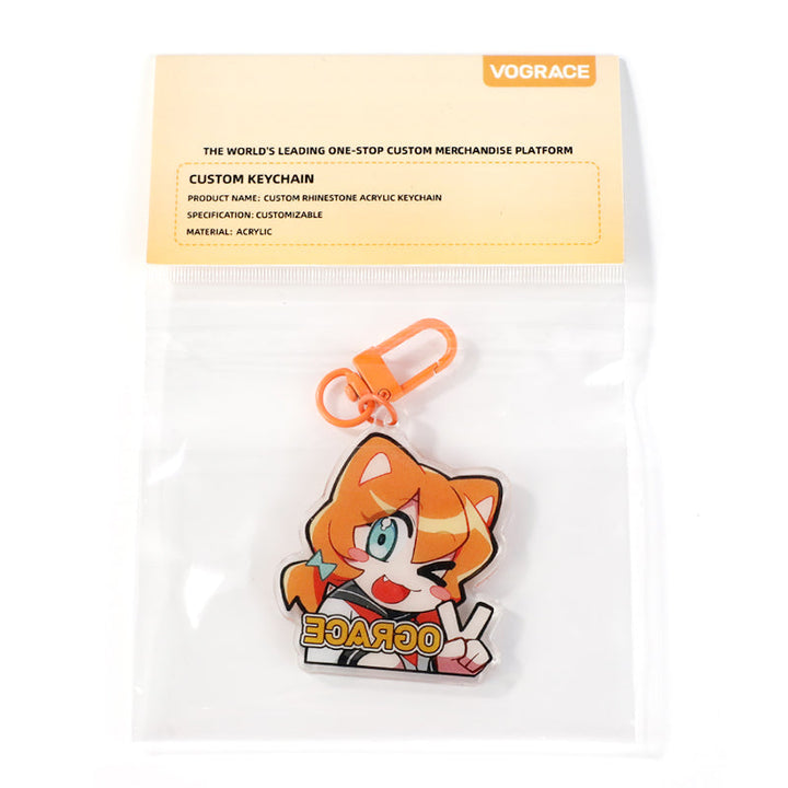 Custom Acrylic Rhinestone Keychain