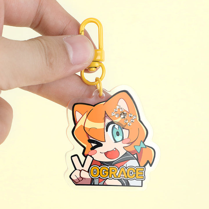Custom Acrylic Rhinestone Keychain