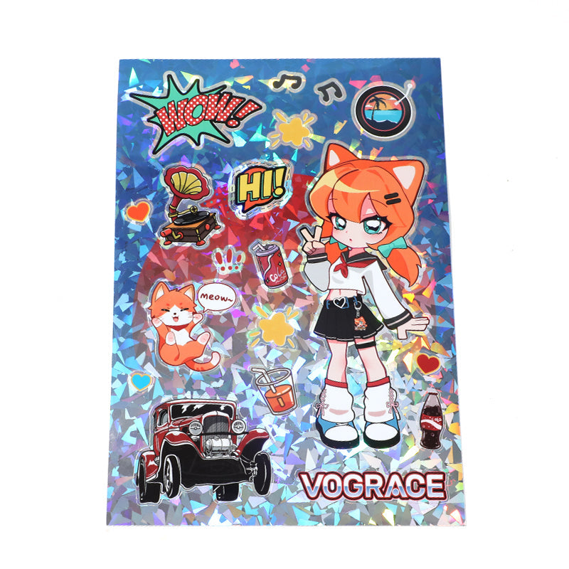 オリジナルクリスタルホログラムステッカー