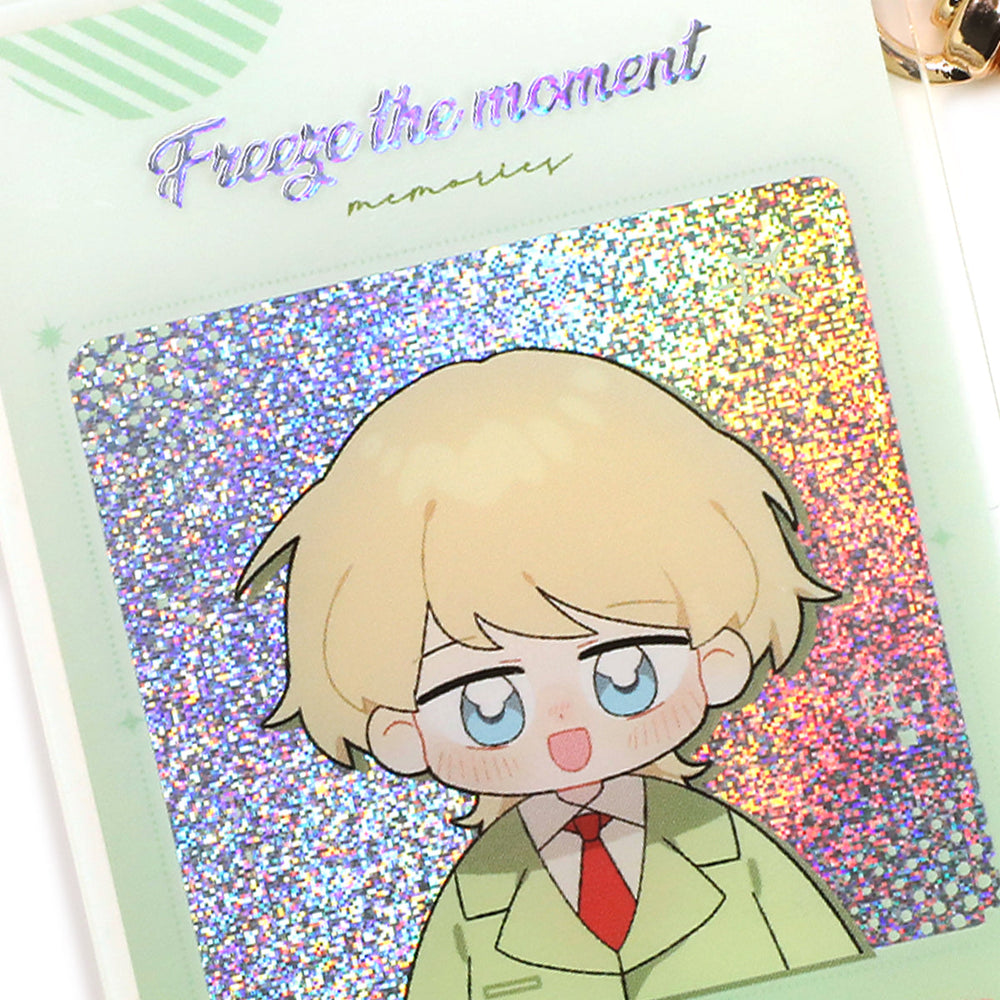 Custom Cold Foil Stamping Glitter Holographic Acrylic Keychains - VOGRACE