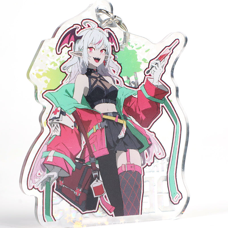 Custom Cold Foil Stamping Holographic Clear Acrylic Keychains - VOGRACE