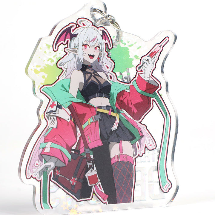 Custom Cold Foil Stamping Holographic Clear Acrylic Keychains - VOGRACE