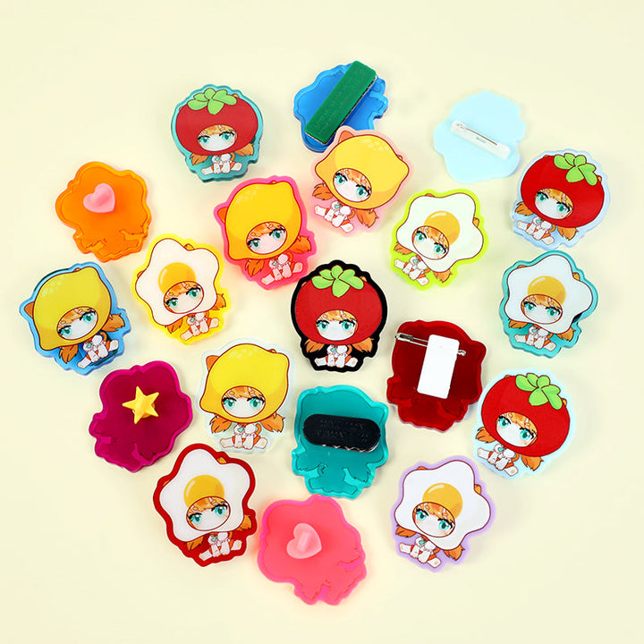オリジナルカラーアクリルピンバッジ