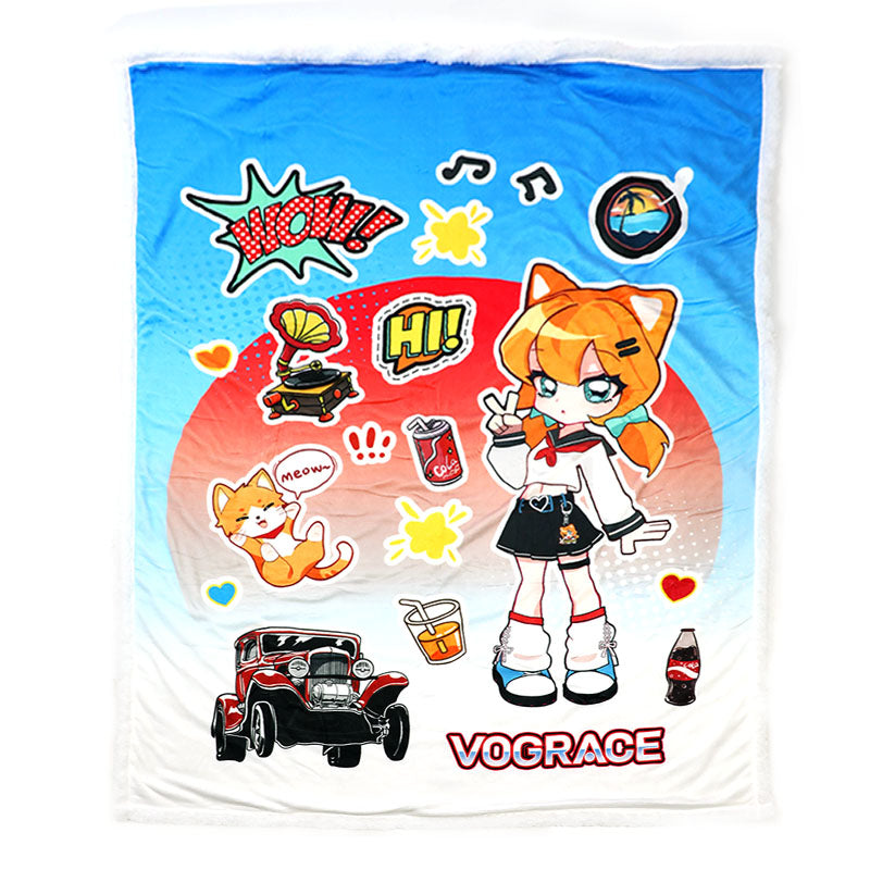 オリジナルふわふわコーラルフリースブランケット