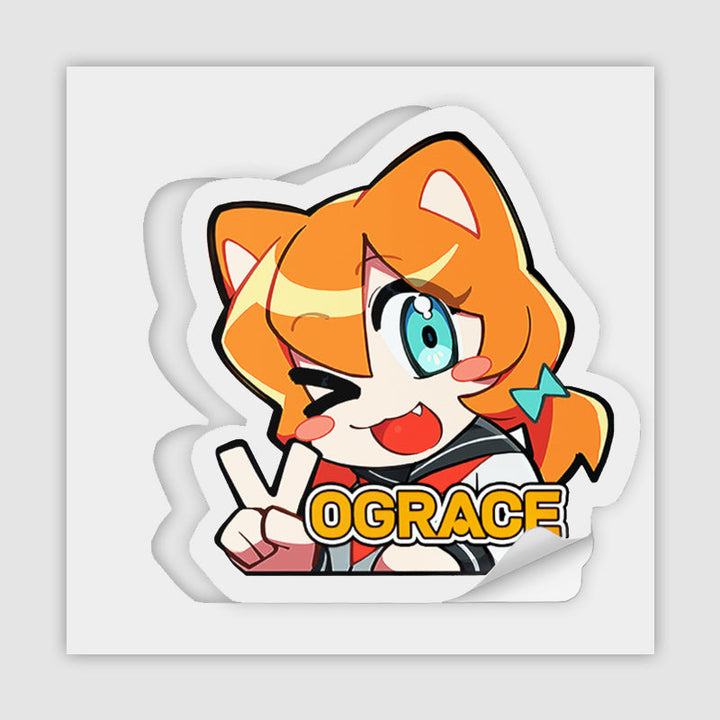 オリジナルダイカットマットステッカー