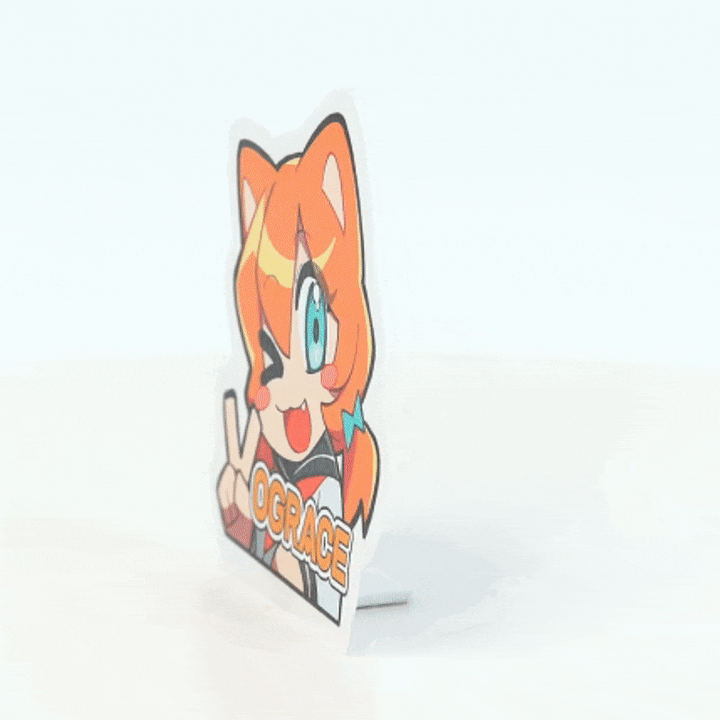 オリジナルダイカットマットステッカー