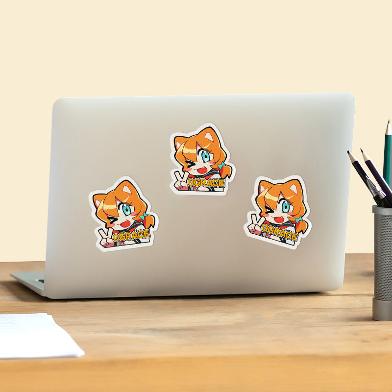 オリジナルダイカットマットステッカー