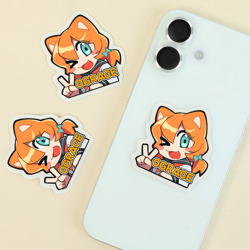 オリジナルダイカットマットステッカー