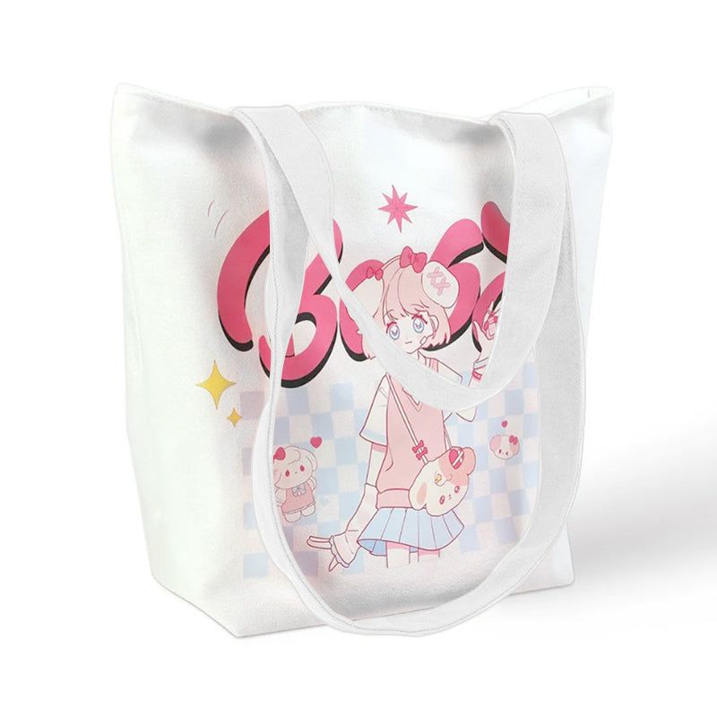 Custom Dual-Use Canvas Tote Bags With Strap - VOGRACE