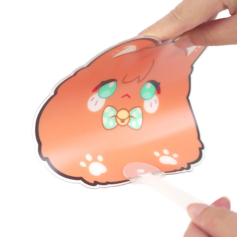 Custom Frosted Translucent PVC Hand Fans - VOGRACE