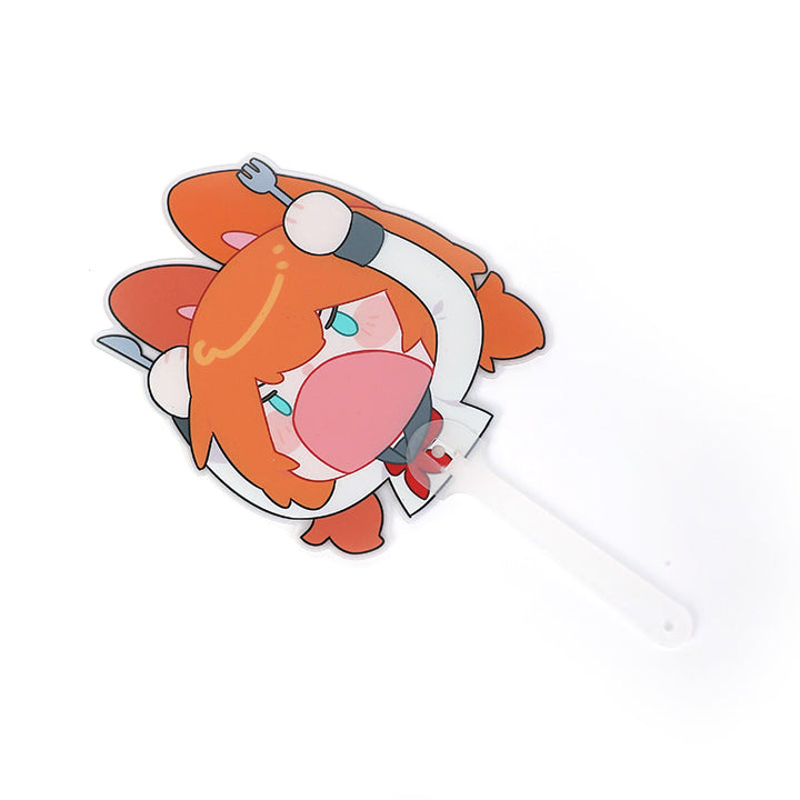 Custom Frosted Translucent PVC Hand Fans - VOGRACE