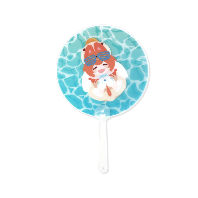 Custom Frosted Translucent PVC Hand Fans - VOGRACE