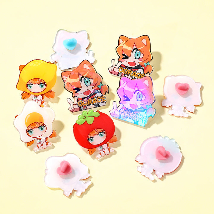 オリジナルフチなしアクリルピンバッジ