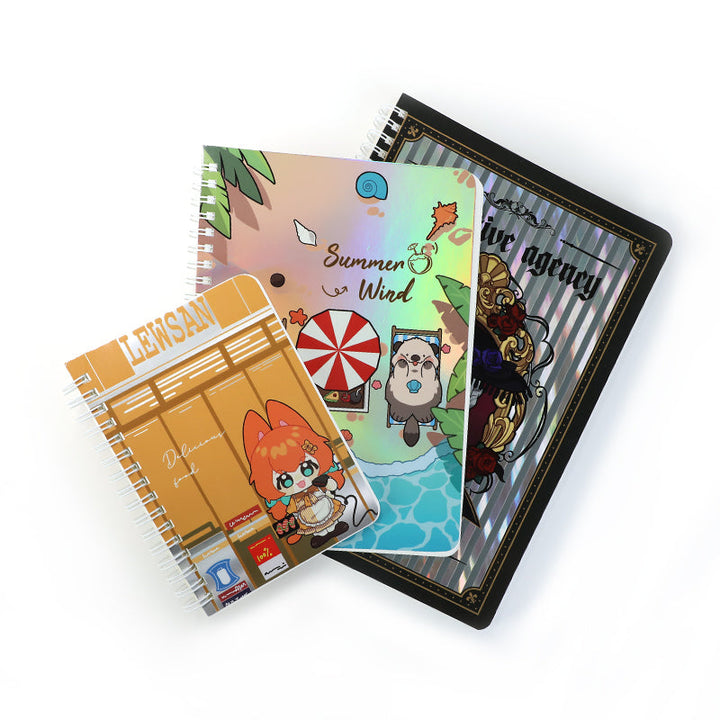 Custom Glitter Holographic Spiral Notebooks - VOGRACE