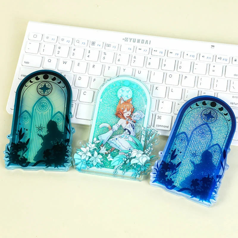 オリジナル蓄光オイル入り厚型シャカシャカアクリルスタンド