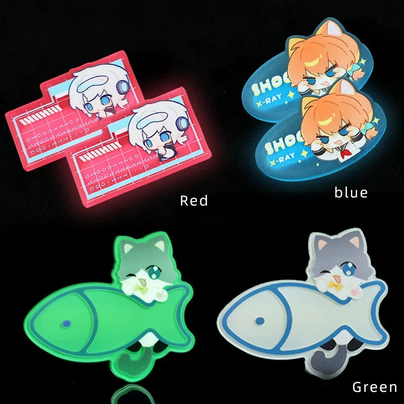 オリジナル蓄光アクリルヘアクリップ