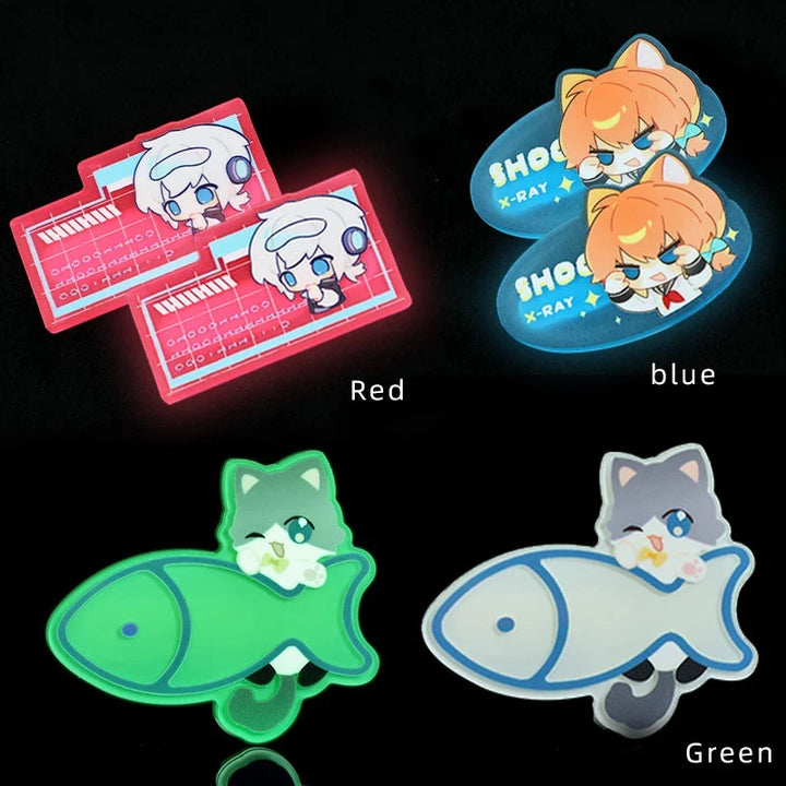 オリジナル蓄光アクリルヘアクリップ