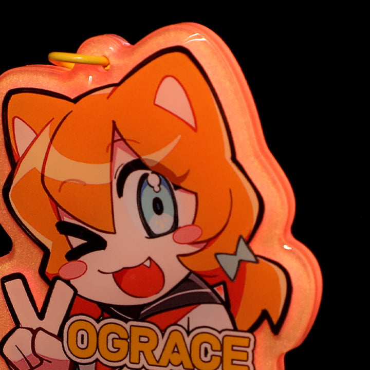 オリジナル蓄光アクリルキーホルダー