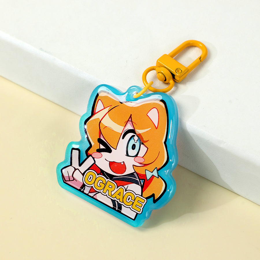 オリジナル蓄光アクリルキーホルダー