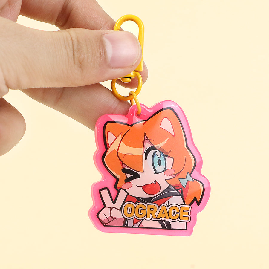 オリジナル蓄光アクリルキーホルダー