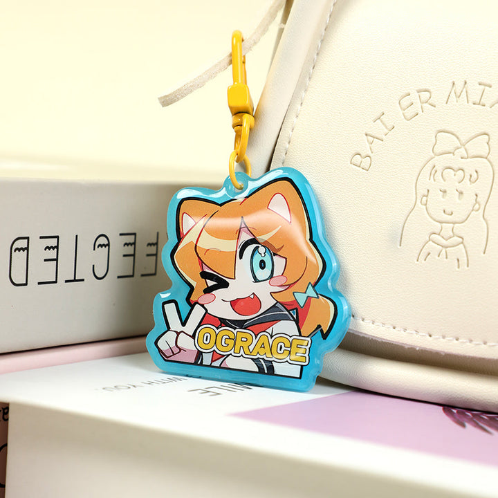 オリジナル蓄光アクリルキーホルダー