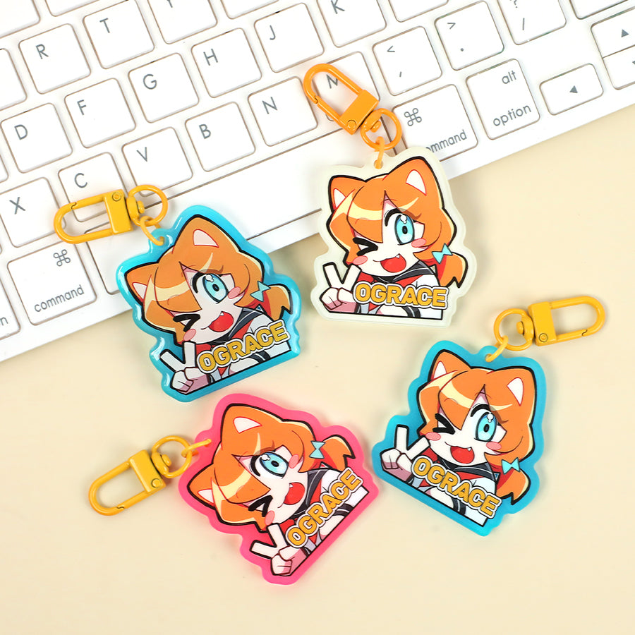 オリジナル蓄光アクリルキーホルダー