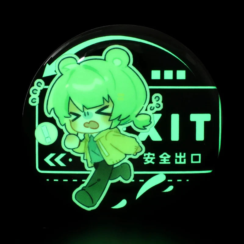 オリジナル蓄光丸型缶バッジ
