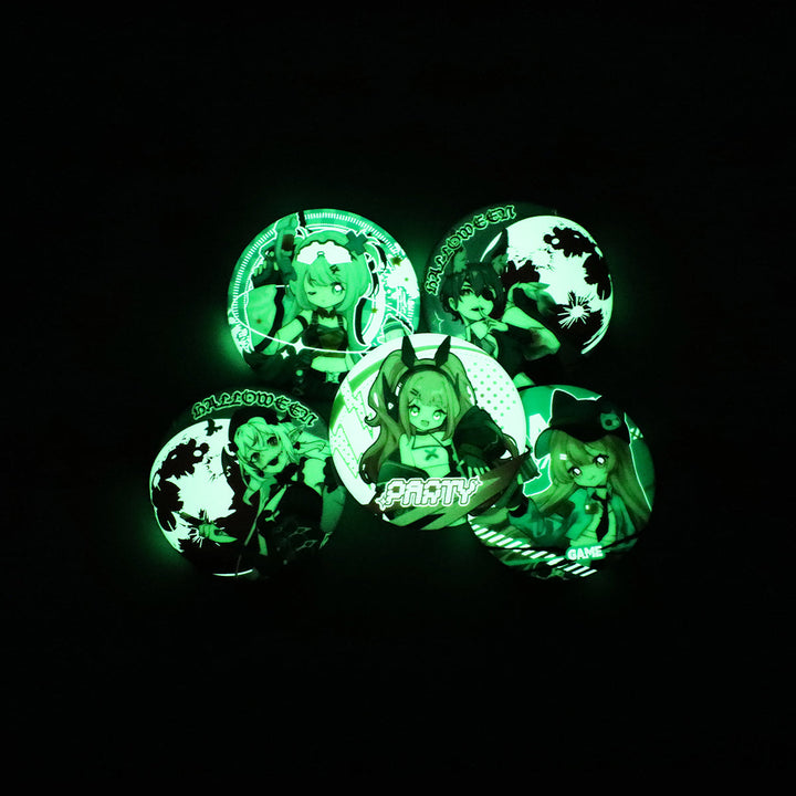 Custom Glow In The Dark Round Button Pins - VOGRACE