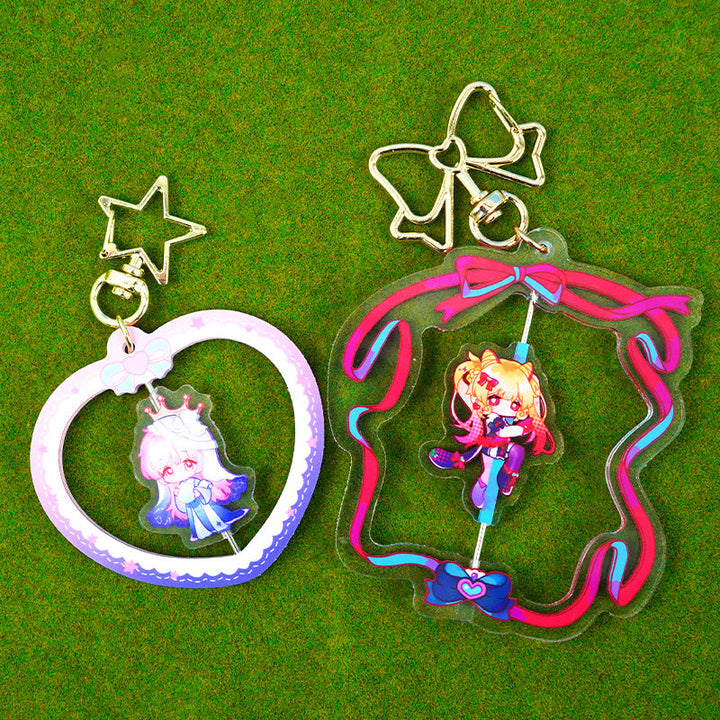 Custom Hollow Rotating Acrylic Keychains - VOGRACE