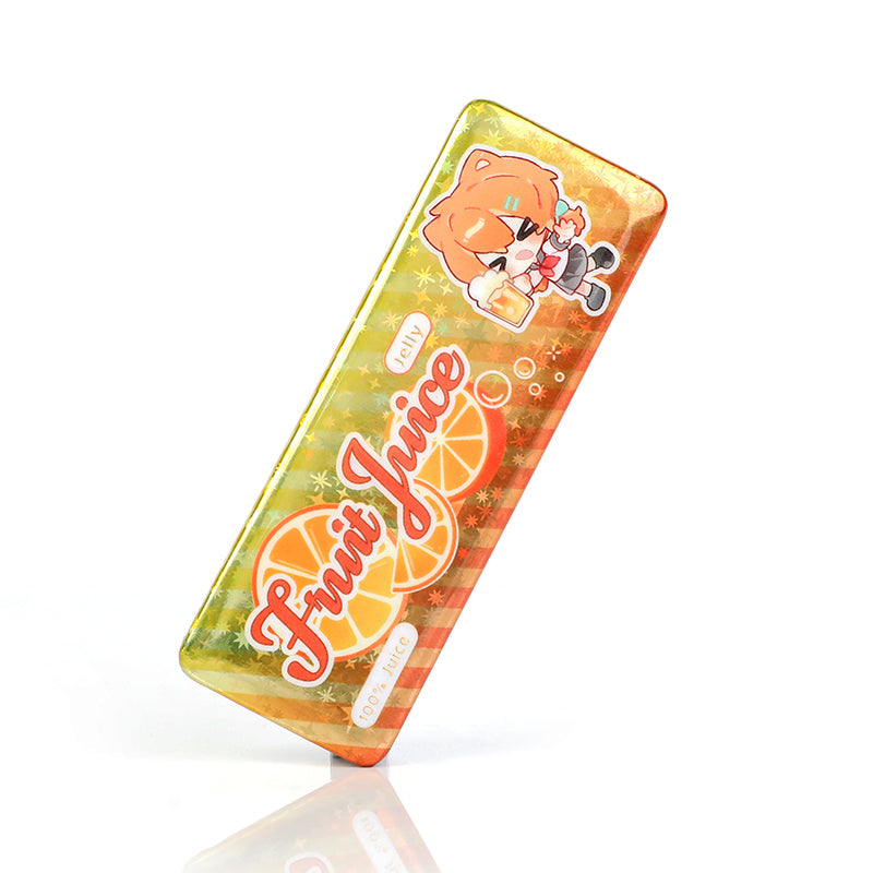 オリジナル長方形グリッター缶バッジ