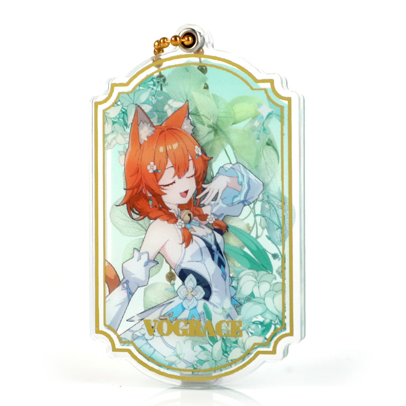 オリジナル押し花アクリルキーホルダー