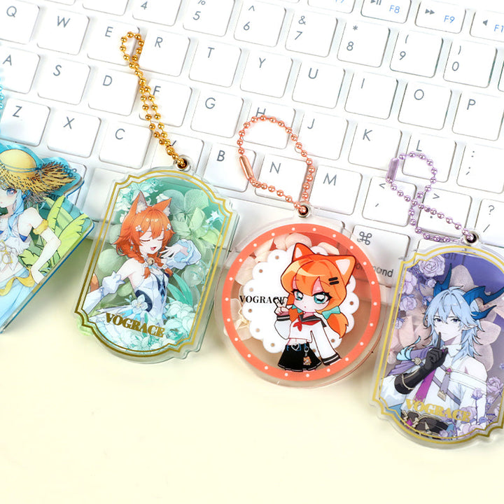 オリジナル押し花アクリルキーホルダー
