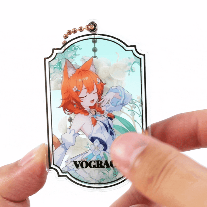 オリジナル押し花アクリルキーホルダー