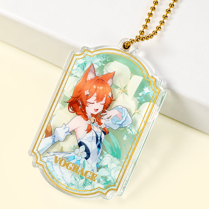 オリジナル押し花アクリルキーホルダー